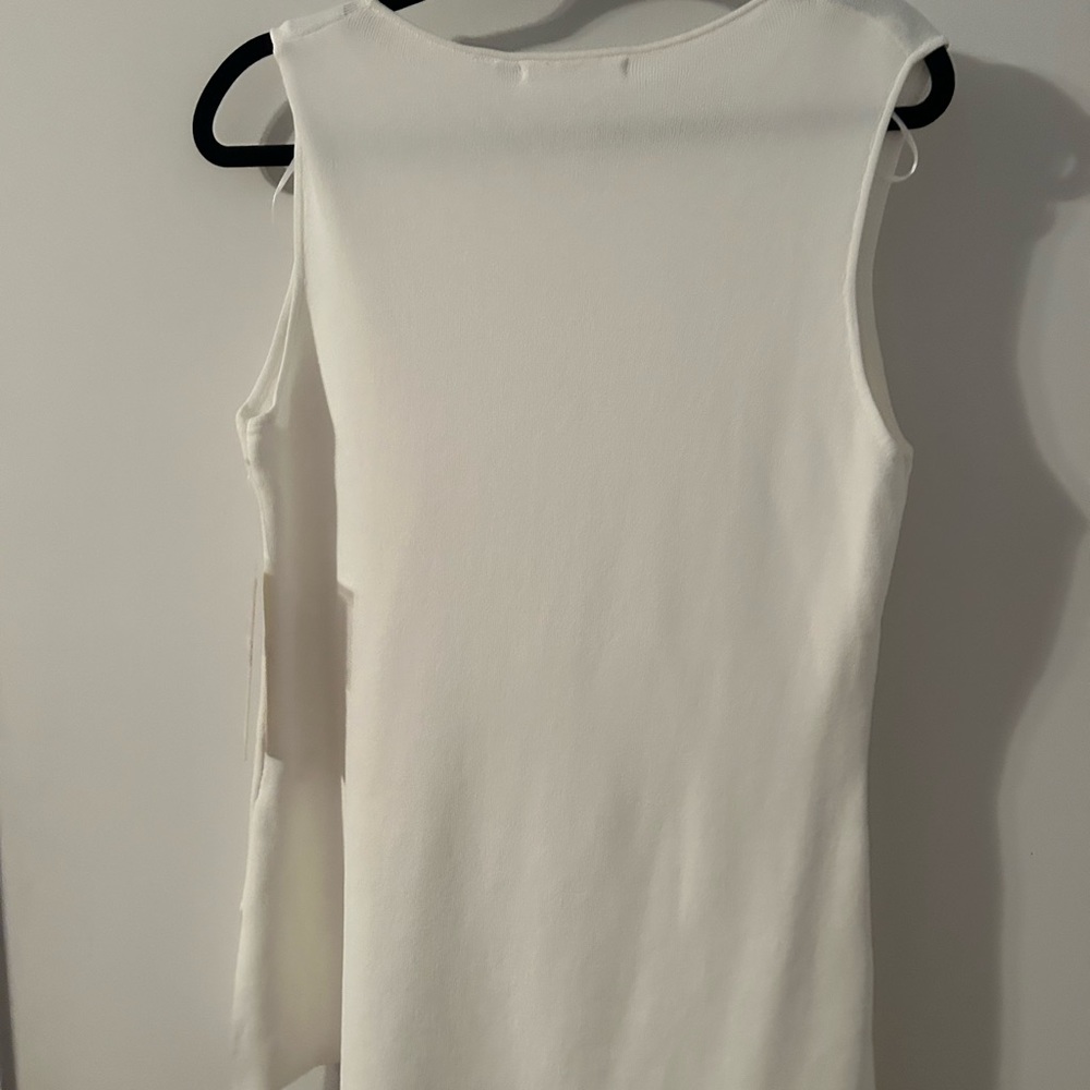 Cyrus White Knit Shell Tank